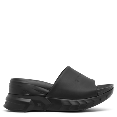Givenchy Marshmallow Low Wedge Sandals Shoes In Black
