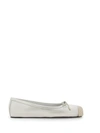 Alexander Mcqueen Punk Ballet Flat In White