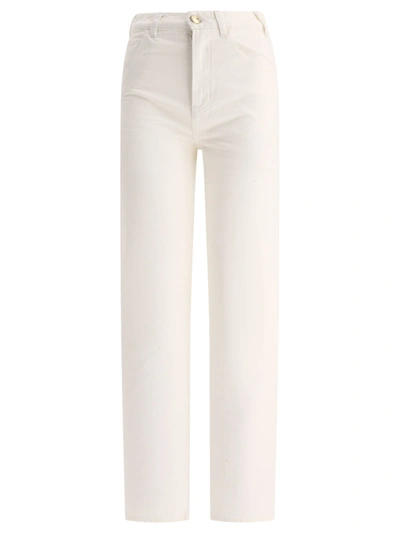 Chloé Flared Boyfriend Jeans In White