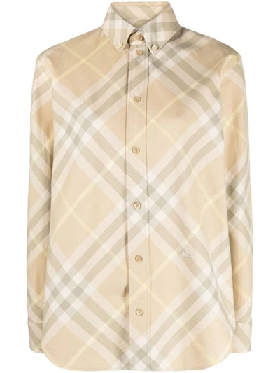 BURBERRY BURBERRY CHECK MOTIF COTTON SHIRT