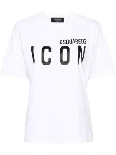 Dsquared2 Icon Forever Cotton T-shirt In White