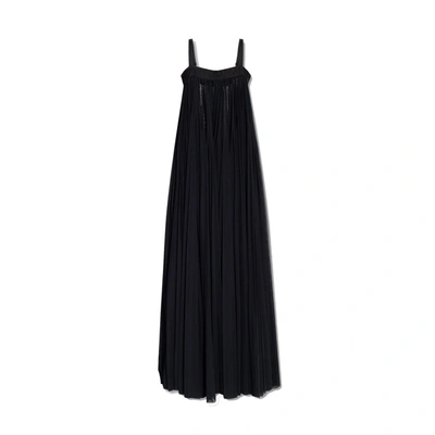 Dolce & Gabbana Maxi Pleated Dress In Black