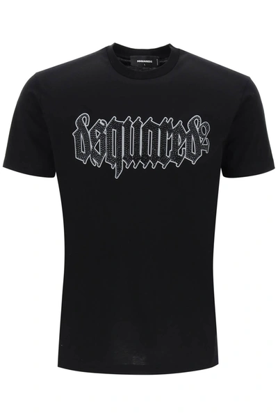 Dsquared2 Embellished Cool Fit T Shirt In Black