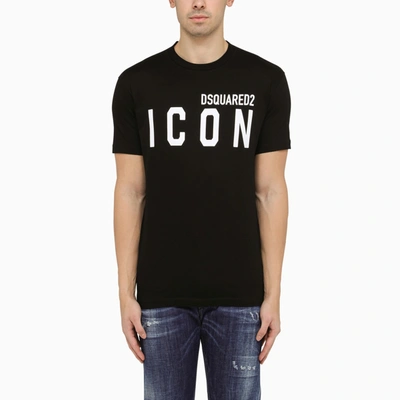 Dsquared2 Icon Logo-print Cotton-jersey T-shirt In Black