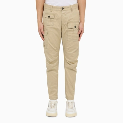 Dsquared2 Sexy Cargo Trousers Beige In Grey