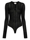 Khaite Janelle Cotton Blend Bodysuit In Black