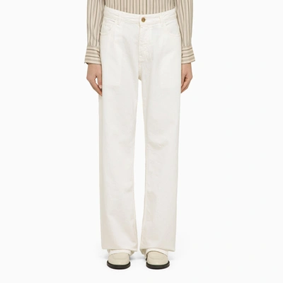 Etro Women Baggy Chevron Jeans In White