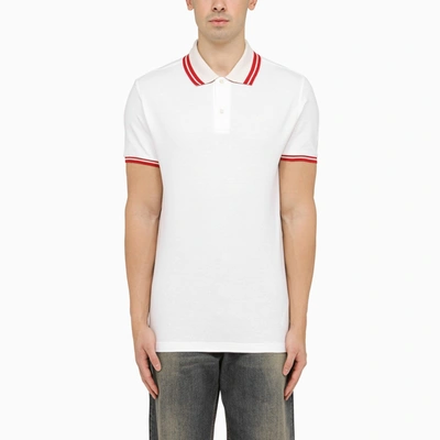 Etro White Short Sleeved Polo Shirt With Logo Embroidery