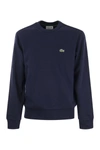 Lacoste Jogger Sweatshirt In Brushed Organic Cotton In Blue