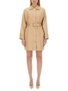 Michael Michael Kors Michael Kors Cotton Trench Coat In Beige