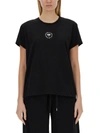 Stella Mccartney Heart Logo Print T-shirt In Black