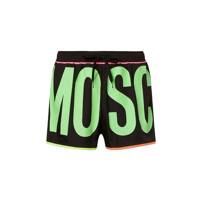 Moschino Swim Logo Swim Shorts In Black