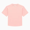 PALM ANGELS PALM ANGELS PINK COTTON T SHIRT WITH LOGO