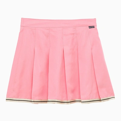 Palm Angels Kids' Pink Pleated Miniskirt