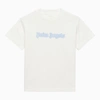 PALM ANGELS PALM ANGELS WHITE COTTON T SHIRT WITH LOGO