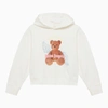 PALM ANGELS PALM ANGELS WHITE COTTON SWEATSHIRT WITH PRINT