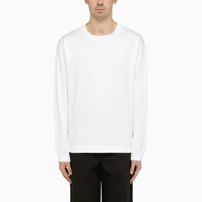 Studio Nicholson White Crewneck Long Sleeves T-shirt