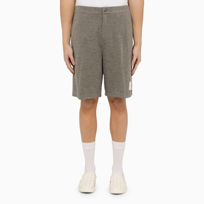 Thom Browne Grey Bermuda Shorts In Virgin Wool In Grey