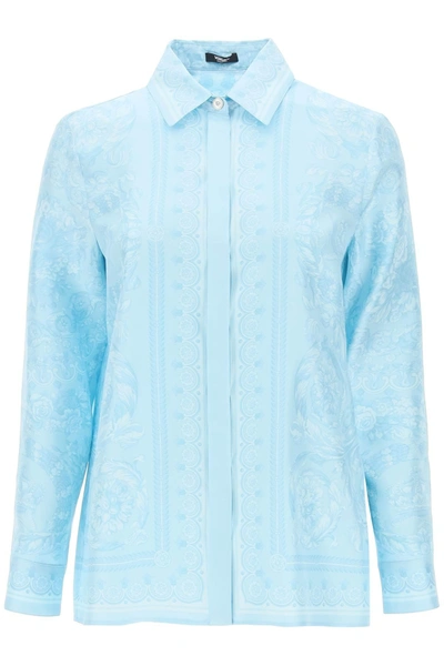 VERSACE VERSACE BAROCCO SHIRT IN CREPE DE CHINE