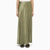Vince Womens Artichoke-347art Flared-hem Crinkle-texture Satin Midi Skirt