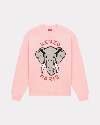 Kenzo Elephant' Wool Sweater Faded Pink