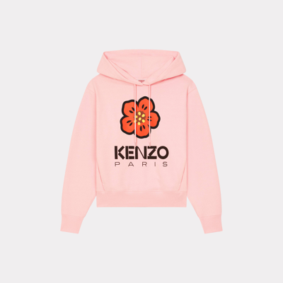 Kenzo 'boke Flower' Hooded Sweatshirt Faded Pink In Rose Clair