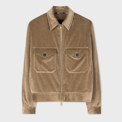 Paul Smith Mens Oversized Fit Zip Front Jacket In Browns