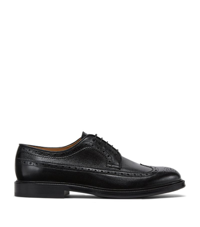 Brunello Cucinelli Leather Longwing Loafers In Black