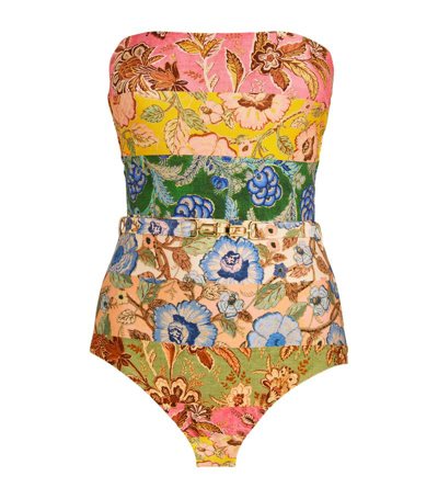 Zimmermann Spliced Junie Swimsuit In Multi