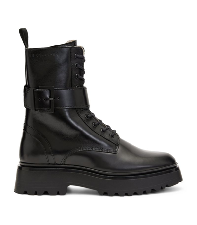 Allsaints Leather Onyx Boots In Black