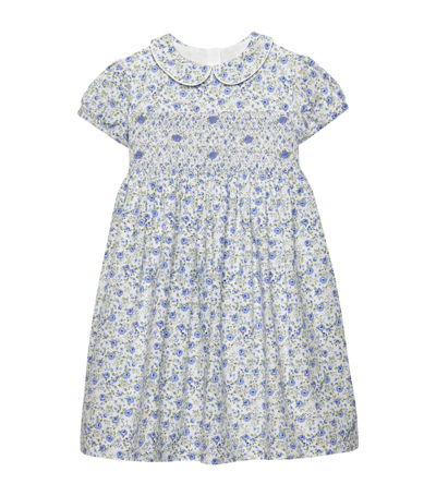 Trotters Kids' Rose Print Catherine Dress (2-5 Years) In Blue