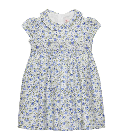 Trotters Rose Print Catherine Dress (3-24 Months) In Blue