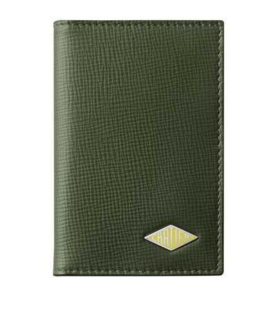 Cartier Leather Losange Bifold Card Holder In Green