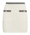 ALESSANDRA RICH CABLE-KNIT MINI SKIRT