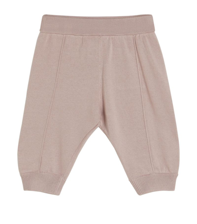 Brunello Cucinelli Jacquard Knit Trousers (3-24 Months) In Pink