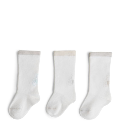 Brunello Cucinelli Pack Of 3 Socks (0-3 Months) In Multi