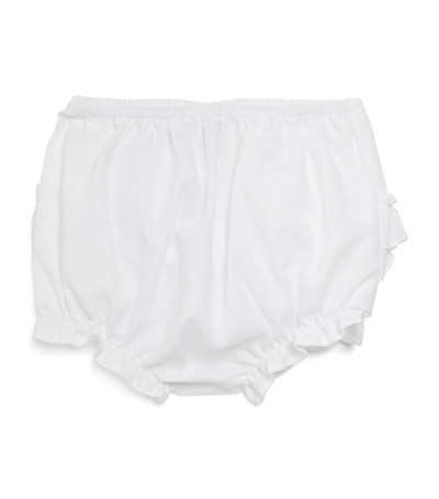 Sarah Louise Ruffle-detail Knickers In White