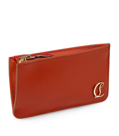Christian Louboutin Loubi54 Leather Card Holder In Rouquine