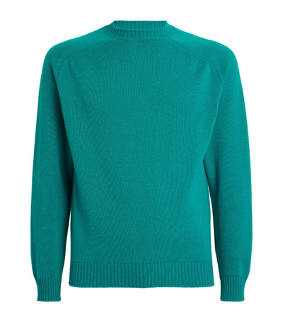 Begg X Co Cashmere Crew-neck Jumper In Blue