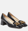 TOD'S LOGO LEATHER PUMPS