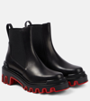 CHRISTIAN LOUBOUTIN MARCHACROCHE DUNE LEATHER ANKLE BOOTS