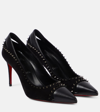 Christian Louboutin Duvette Strass 70 Patent Leather Pumps In Black