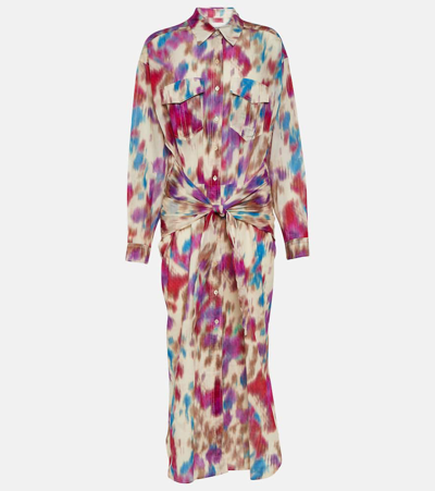 ISABEL MARANT ÉTOILE NESLY PRINTED COTTON SHIRT DRESS
