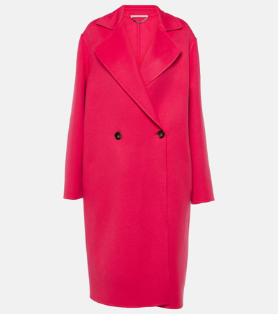 Stella Mccartney Double-breasted Wool Coat In Pink