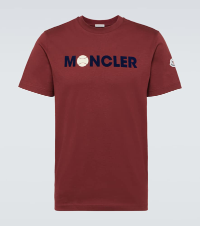 Moncler Cotton Jersey T-shirt In Brown