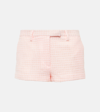 Alessandra Rich Sequined Tweed Shorts In Pink