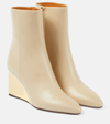 CHLOÉ REBECCA LEATHER WEDGE ANKLE BOOTS
