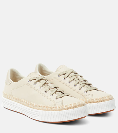 Chloé Telma Leather Trainers In White