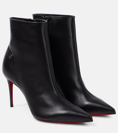 Christian Louboutin Sporty Kate Leather Ankle Boots In Black