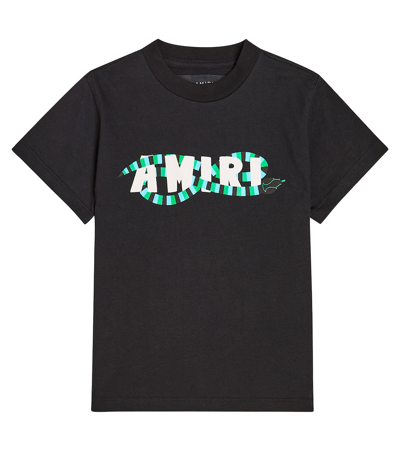 Amiri Kids' Logo Cotton Jersey T-shirt In Black